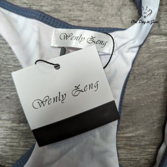 Wenly Zeng Crop Top Boyshort Bikini Swimsuit Size S - Picture 2 of 4